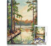 1000 Piece Jigsaw Puzzles for Adults Jigsaw Congaree National Park Impossible Game Presents for Women Anti-Stress Toys Size 38x52cm