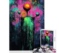 1000 Piece Jigsaw Puzzles for Adults Jigsaw Cosmic Bloom - The Floating Nexus Hands-on Game Pattern Assembly Anti-Stress Toys Suitable for Desktop Decoration (50X75cm)