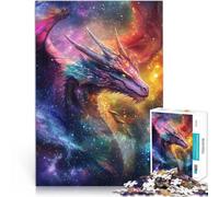 1000 Piece Jigsaw Puzzles for Adults Jigsaw Cosmic Dragon Blaze Made of wood,Suitable for ages 14 and up Train your brain and your hands Artwork Gift 。size:50x75cm/14.96x20.47inch