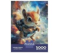 1000 Piece Jigsaw Puzzles for Adults Jigsaw Cosmic Squirrel Adventure Adult Jigsaw Puzzle Hands-on Game Perfect Decoration Challenging Game Gifts 52x38cm/1000pcs