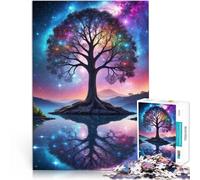 1000 Piece Jigsaw Puzzles for Adults Jigsaw Cosmic Tree of Life~ Made of wood，for and 14 years and over for educational game challenge toy learning educational Gift。size：50x75cm