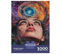 1000 Piece Jigsaw Puzzles for Adults Jigsaw Cosmic Woman Art Print-2 Puzzle for Adults Hands-on Game Analysis And Logic Challenging Game Gifts 70x50cm/1000pcs