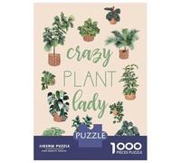 1000 Piece Jigsaw Puzzles for Adults Jigsaw Crazy Plant Lady Puzzles for Adults Brain Teaser Game Enhance Memory Fun Activities at Home 38x26cm/1000pcs