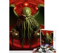 1000 Piece Jigsaw Puzzles for Adults Jigsaw Cthulhu Christmas Deco Educational Toy Great Gift Relax Games Fun at Home Activities, size 38x26cm