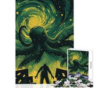 1000 Piece Jigsaw Puzzles for Adults Jigsaw Cthulhu Rising Educational Toy Great Gift Relax Games Fun at Home Activities, size 38x52cm