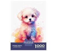 1000 Piece Jigsaw Puzzles for Adults Jigsaw Cute Baby Maltese Puppy Jigsaws for Adults Toy Wall Decor Staycation Kill Time Unique Birthday And Xmas Gifts 38x26cm/1000pcs