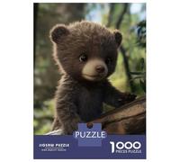 1000 Piece Jigsaw Puzzles for Adults Jigsaw Cute Bear Cub in Forest Adult Jigsaw Puzzle Toy Wall Decor A Work of Art Fun Activities at Home 38x26cm/1000pcs