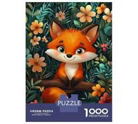 1000 Piece Jigsaw Puzzles for Adults Jigsaw Cute Fox in Torpical Forest Puzzle for Adults Anti-Stress Toys For Family Fun Fun Activities at Home 70x50cm/1000pcs