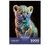 1000 Piece Jigsaw Puzzles for Adults Jigsaw Cute Galaxy Baby Leopard Adult Puzzles Toy Wall Decor Presents for Women Christmas Birthday Gifts 38x26cm/1000pcs