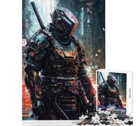 1000 Piece Jigsaw Puzzles for Adults Jigsaw Cyber Samurai in The Rain Educational Toy Great Gift Relax Games Fun at Home Activities, size 38x26cm