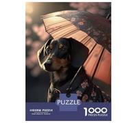 1000 Piece Jigsaw Puzzles for Adults Jigsaw Dachshund Japanese Kimono Puzzles for Adults Brain Teaser Game Enhance Memory Fun Activities at Home 52x38cm/1000pcs