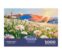 1000 Piece Jigsaw Puzzles for Adults Jigsaw Daisy Field Painting with Sunlight Adult Jigsaw Puzzle Toy Wall Decor A Work of Art Fun Activities at Home 38x26cm/1000pcs