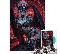 1000 Piece Jigsaw Puzzles for Adults Jigsaw Dark Angel Anime Style Adult Jigsaw Puzzle Hands-on Game Stress Reliever Christmas Birthday Gifts (Size 50x75cm)