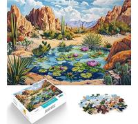 1000 Piece Jigsaw Puzzles for Adults Jigsaw Desert oasis with a legend Analyse und Logik Heimdekoration38x26cm