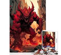 1000 Piece Jigsaw Puzzles for Adults Jigsaw Devil Demon Educational Games Home Art Decor DIY Toys Help The Brain Exercise (52X38cm)