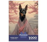 1000 Piece Jigsaw Puzzles for Adults Jigsaw Doberman Geisha Teenager Puzzles Relaxing Games Hand Speed Race Christmas Birthday Gifts 52x38cm/1000pcs