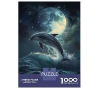 1000 Piece Jigsaw Puzzles for Adults Jigsaw Dolphin Fantasy Cosmic Puzzles for Adults Brain Teaser Game Enhance Memory Fun Activities at Home 38x26cm/1000pcs