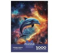1000 Piece Jigsaw Puzzles for Adults Jigsaw Dolphin in Cosmos -7 Puzzle for Adults Anti-Stress Toys For Family Fun Fun Activities at Home 52x38cm/1000pcs