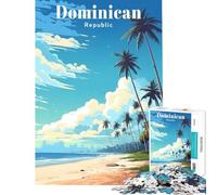 1000 Piece Jigsaw Puzzles for Adults Jigsaw Dominican Republic Travel for Educational Game Challenge Toy Practical Game Stress Reliever Funny Gifts (Size 38x26cm)
