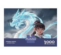 1000 Piece Jigsaw Puzzles for Adults Jigsaw Dragon Fantasy Artwork Puzzle for Adults Hands-on Game Analysis And Logic Challenging Game Gifts 38x26cm/1000pcs