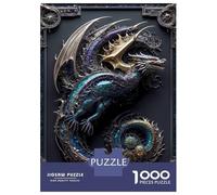 1000 Piece Jigsaw Puzzles for Adults Jigsaw Dragon Wings Art Deco Jigsaw Puzzle Toy Wall Decor But Fun And Humorous Fun at Home Activities, 52x38cm/1000pcs