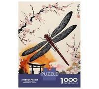 1000 Piece Jigsaw Puzzles for Adults Jigsaw Dragonfly Japan Painting Jigsaws for Adults Toy Wall Decor Staycation Kill Time Unique Birthday And Xmas Gifts 38x26cm/1000pcs