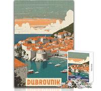1000 Piece Jigsaw Puzzles for Adults Jigsaw Dubrovnik Impossible Game Presents for Women Anti-Stress Toys Size 38x52cm