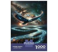 1000 Piece Jigsaw Puzzles for Adults Jigsaw Eagle Fantasy Art Print-1 Puzzles for Adults Anti-Stress Toys Presents for Women Fun Activities at Home 70x50cm/1000pcs