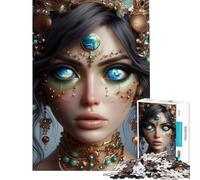 1000 Piece Jigsaw Puzzles for Adults Jigsaw Earth Goddess Portrait Practical Game Toy Intellectual Game Art Work Gifts Birthday Present (Size 38x26cm)