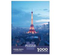 1000 Piece Jigsaw Puzzles for Adults Jigsaw Eiffel Tower Paris France Jigsaws for Adults Relaxing Games Analysis And Logic Fun at Home Activities, 70x50cm/1000pcs