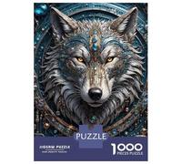 1000 Piece Jigsaw Puzzles for Adults Jigsaw Emerald King Wolf Jigsaws for Adults Toy Wall Decor Staycation Kill Time Unique Birthday And Xmas Gifts 52x38cm/1000pcs