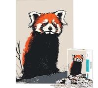 1000 Piece Jigsaw Puzzles for Adults Jigsaw Endangered Animals︰ The Sad Red Panda Toys Educational Games Practical Game Analysis And Logic Funny Gifts (Size 38x26cm)