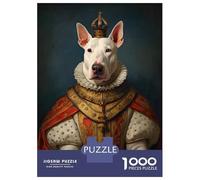 1000 Piece Jigsaw Puzzles for Adults Jigsaw English Bull Terrier King Jigsaws for Adults Toy Wall Decor Staycation Kill Time Unique Birthday And Xmas Gifts 70x50cm/1000pcs