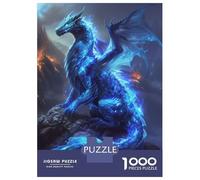 1000 Piece Jigsaw Puzzles for Adults Jigsaw Ethereal Blue Dragon Jigsaw for Adults Relax Games Improve Memory Challenging Game Gifts 52x38cm/1000pcs