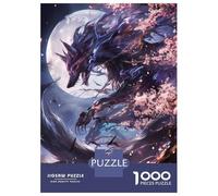 1000 Piece Jigsaw Puzzles for Adults Jigsaw Evil Kitsune Fox Puzzles for Adults Brain Teaser Game Enhance Memory Fun Activities at Home 70x50cm/1000pcs