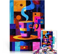1000 Piece Jigsaw Puzzles for Adults Jigsaw Expressionist Geometry Coffee 鈥6Vibrant Abstract Caf茅 Art Lustige Spiele Lustiges Geschenk75x50cm