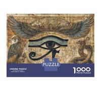 1000 Piece Jigsaw Puzzles for Adults Jigsaw Eye of Horus Papyrus Print Jigsaw for Adults Relax Games Improve Memory Challenging Game Gifts 52x38cm/1000pcs