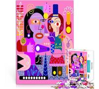 1000 Piece Jigsaw Puzzles for Adults Jigsaw Face abstract cubism Lernspiele mit vollständig ineinander greifenden, zufällig geformten Teilen52x38cm