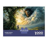 1000 Piece Jigsaw Puzzles for Adults Jigsaw Fantasy Adventure Boy Meets Giant in Clouds Puzzles for Adults Anti-Stress Toys Presents for Women Fun Activities at Home 70x50cm/1000pcs