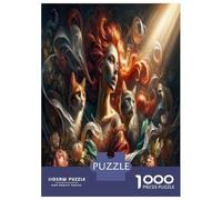 1000 Piece Jigsaw Puzzles for Adults Jigsaw Fantasy Artwork with Cats Puzzle for Adults Hands-on Game Analysis And Logic Challenging Game Gifts 52x38cm/1000pcs
