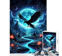 1000 Piece Jigsaw Puzzles for Adults Jigsaw Fantasy Eagle Landscape Relaxing Games For Family Fun Home Decoration Toys Help The Brain Exercise (75X50CM)