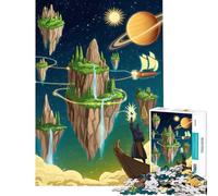 1000 Piece Jigsaw Puzzles for Adults Jigsaw Fantasy Floating Islands Adventure︰ Explore Mystical Lands in The Sky for Birthday, Chrismas For Family Fun Home Decoration Toys Suitable for A
