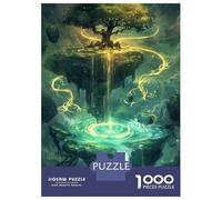 1000 Piece Jigsaw Puzzles for Adults Jigsaw Fantasy Forest Waterfall Jigsaws for Adults Relaxing Games Analysis And Logic Fun at Home Activities, 38x26cm/1000pcs
