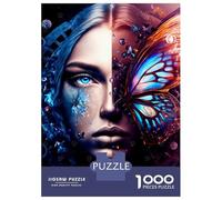 1000 Piece Jigsaw Puzzles for Adults Jigsaw Fantasy Girl Face Jigsaw Puzzle Toy Wall Decor But Fun And Humorous Fun at Home Activities, 70x50cm/1000pcs