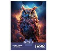 1000 Piece Jigsaw Puzzles for Adults Jigsaw Fantasy Owl Wall Art Print Jigsaws for Adults Relaxing Games Analysis And Logic Fun at Home Activities, 52x38cm/1000pcs