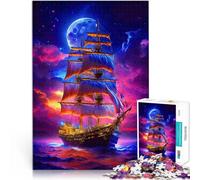 1000 Piece Jigsaw Puzzles for Adults Jigsaw fantasy pirate ship Präzisionsschnitt Die Liebe zwischen Paaren stärken38x26cm