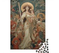 1000 Piece Jigsaw Puzzles for Adults Jigsaw Fantasy Queen with Sword Jigsaw for Adults Relax Games Improve Memory Challenging Game Gifts 38x26cm/1000pcs