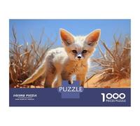 1000 Piece Jigsaw Puzzles for Adults Jigsaw Fennec Fox Portrait Puzzles for Adults Relax Games Birthday Present Christmas Birthday Gifts 52x38cm/1000pcs