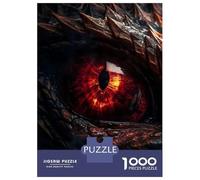 1000 Piece Jigsaw Puzzles for Adults Jigsaw Fire Dragons Ruby Eye Teenager Puzzles Relaxing Games Hand Speed Race Christmas Birthday Gifts 38x26cm/1000pcs