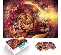 1000 Piece Jigsaw Puzzles for Adults Jigsaw Floral Anatomy Made of wood for ages 14 and over For Family Fun & Game Night Artists' Collection, Fine Arts。size：50x75cm/19.68x29.52inch